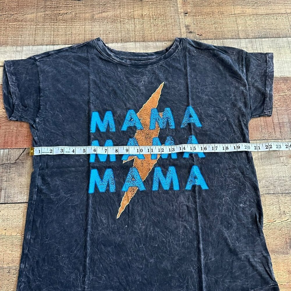 Vintage Canvas Vintage Acid Wash Thunder Mama Short Sleeve Graphic Tee T-shirt - Picture 2 of 8